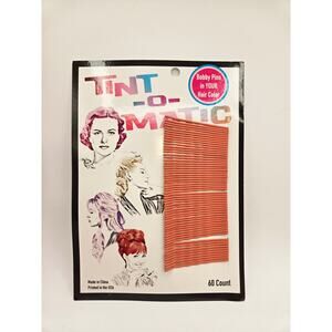 Vintage Tint-O-Matic Orange Bobby Pins - Set of 60 - New!